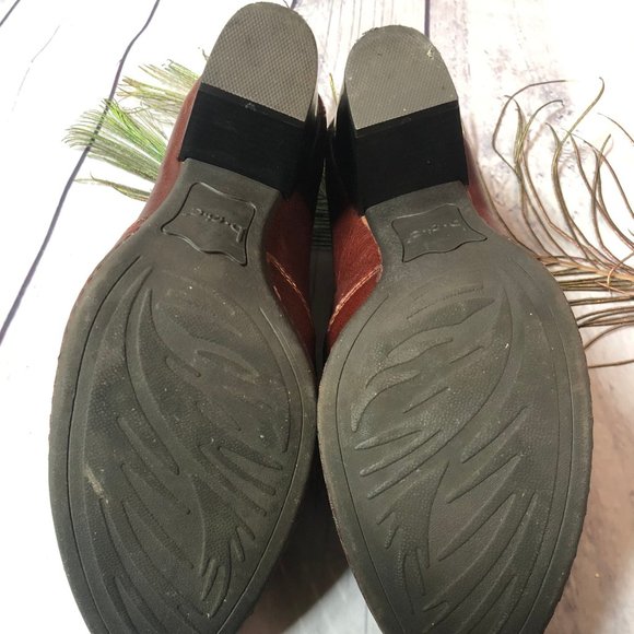 BOC Brown Leather Western Heel Ankle Boot Size 9.5 - Picture 7 of 7